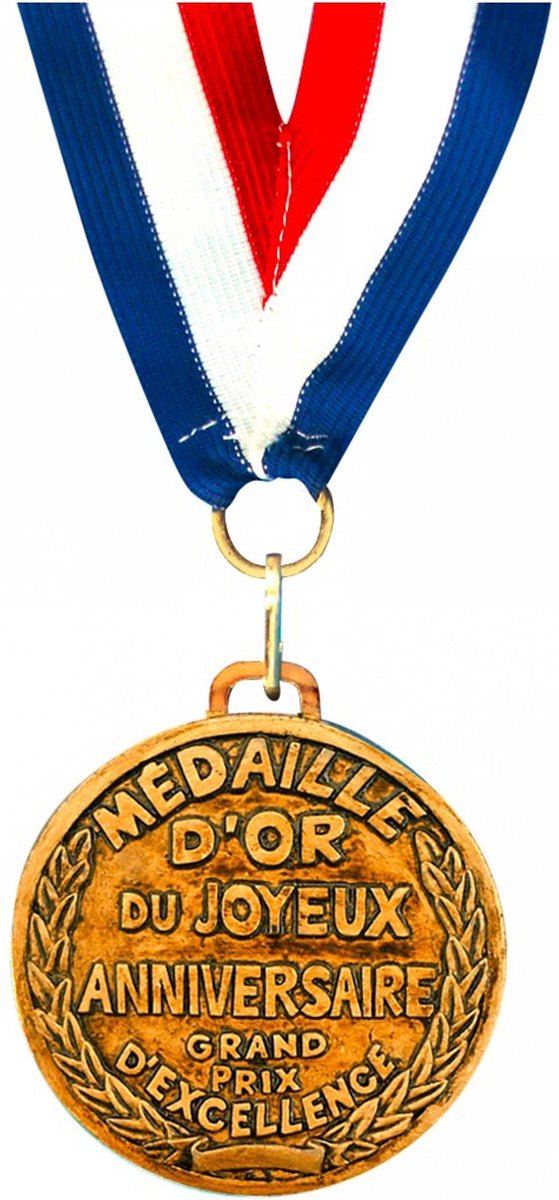 SUD TRADING - Gouden Joyeux Anniversaire medaille - Accessoires > Sieraden